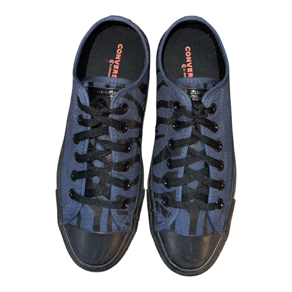 Converse Low Top Navy Blue/Black Tiger Stripe Women’s Size 9.5 Men’s Size 7.5 - Picture 6 of 8